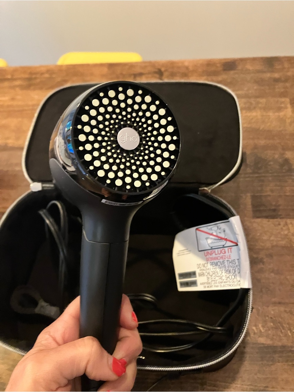 New ghd Black Hair Dryer flight travel foldable box SALE blow tool stylist